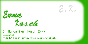 emma kosch business card